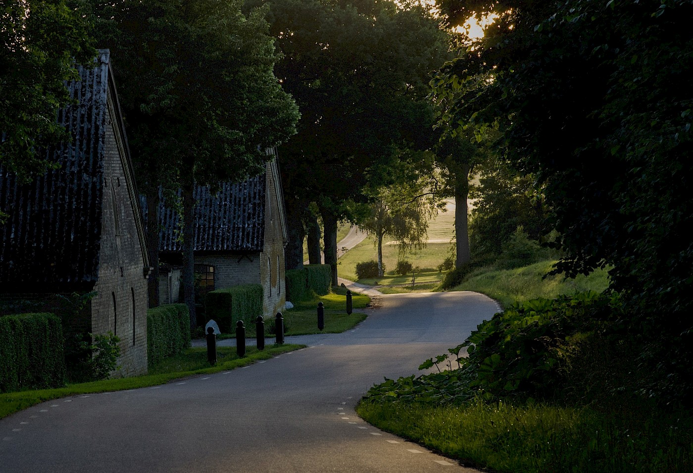 Hallin Löfgren Juristbyrå - En väg med vid en kyrka omgiven av träd.